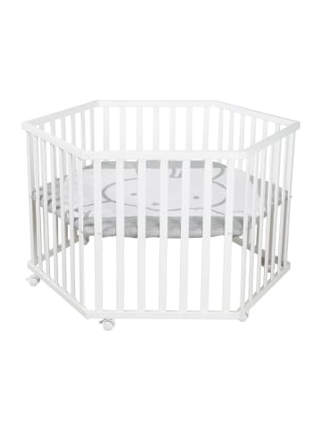 roba Laufgitter miffy® 6-eckig 3-fach höhenverstellbar inkl. Schutzeinlage & Rollen