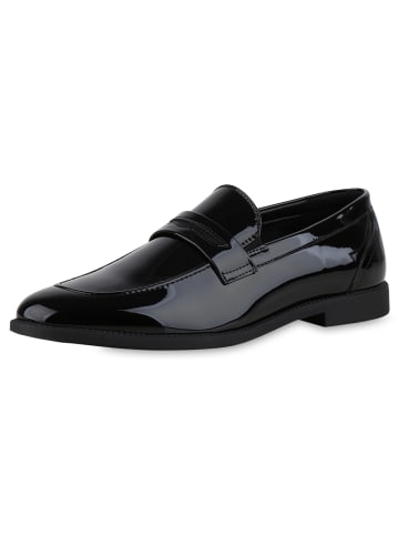 VAN HILL Klassische Slippers Benjamin in Schwarz Lack