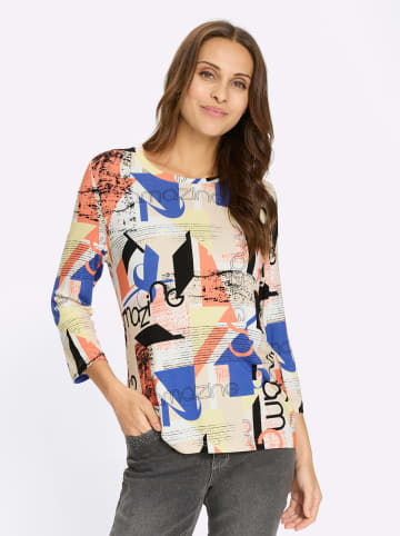 WITT WEIDEN Print-Shirt in royalblau-orange-bedruckt