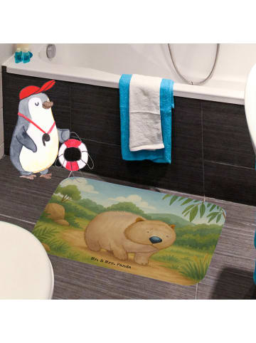 Mr. & Mrs. Panda Duschmatte Wombat Design ohne Spruch in Weiß