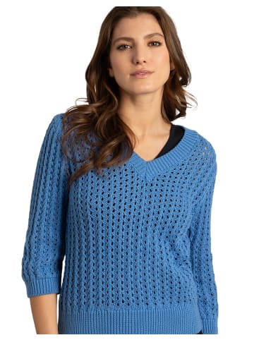 More & More Ajourpullover in blau