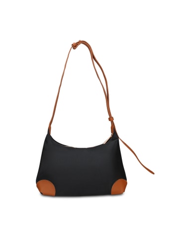 GianMarco Venturi Umhängetasche in BLACK + BROWN