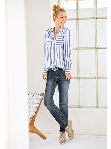 Heine Streifenbluse in bleu-ecru