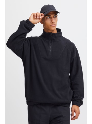 North Bend Troyer NBCotus M 233743MMM  Modischer Fleecepullover mit Troyer Kragen in Schwarz