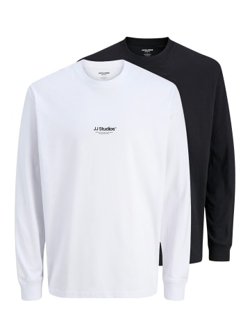 Jack & Jones Langarmshirt Soho in Schwarz / Weiß