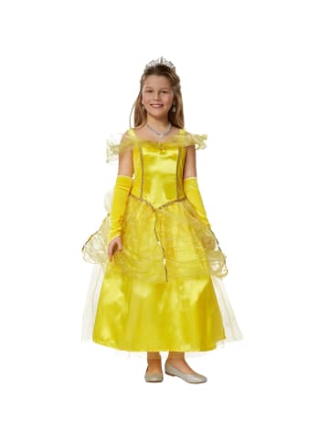 tectake Schönes Prinzessinnenkleid im Seidenlook, gelb
