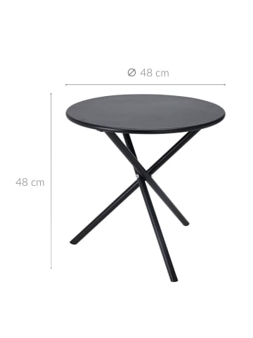 Ambiance Gartentisch aus Metall in Schwarz, Ø 48 cm