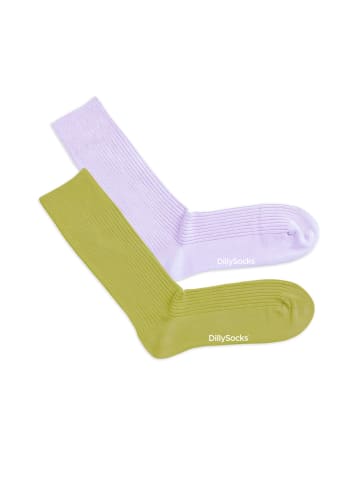 DillySocks Socken 2er Pack Premium Ribbed in Ribbed Modern Pastels