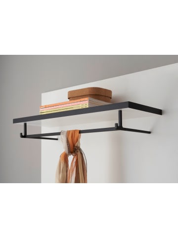 Furn.Design Garderobenpaneel weiß 79 cm, Wandgarderobe mit Kleiderstange