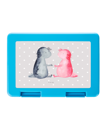 Mr. & Mrs. Panda Brotdose Axolotl Liebe ohne Spruch in Grau Pastell