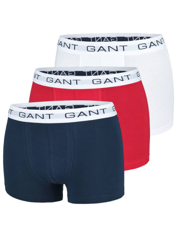 Gant Boxershorts 3er Pack in navy rot weiß