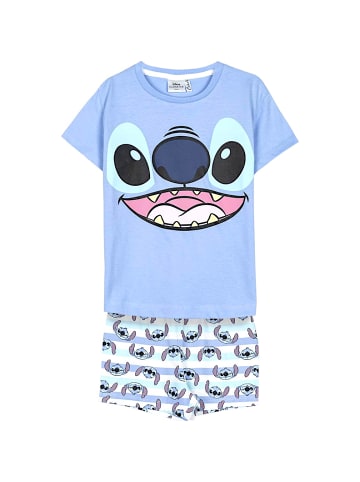 Cerda Schlafanzug kurz Lilo & Stitch in Hellblau