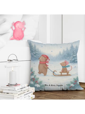 Mr. & Mrs. Panda Sofakissen Bär und Maus Schlitten Design ohne S... in Weiß