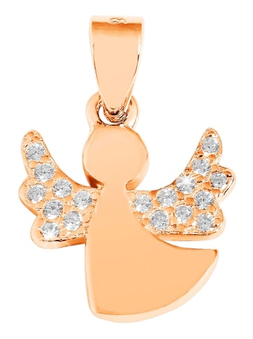 Adeliás Damen Anhänger – Anhänger aus 925 Silber mit Zirkonia in gold