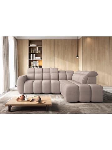 MF Design Eagle Recamiere Rechts in Hellbraun -  (L) 208 x (B) 258 x (H) 107 cm
