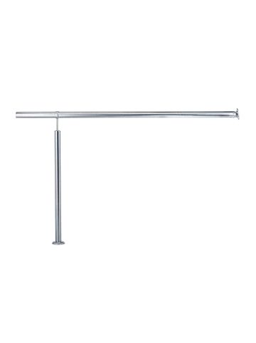 relaxdays Treppengeländer in Silber - (L)150 x (H)80 cm