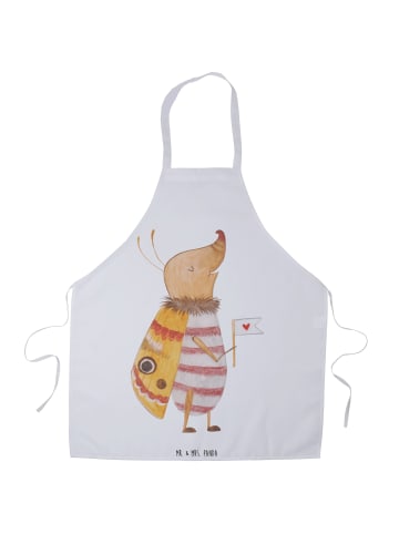 Mr. & Mrs. Panda Kochschürze Nachtfalter Fähnchen ohne Spruch in Weiß