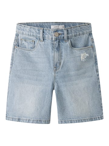 name it Jeans-Shorts Nkfrose Waist High in light blue bleached denim