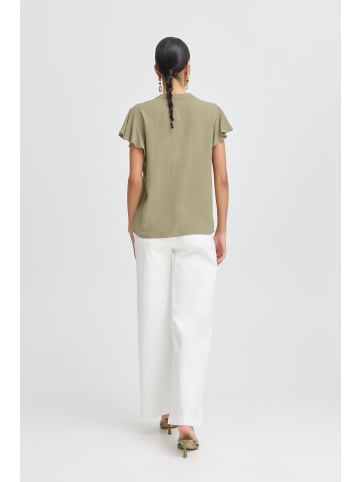 b. young Kurzarm-Bluse BYFILINEN Regular fit in Aloe
