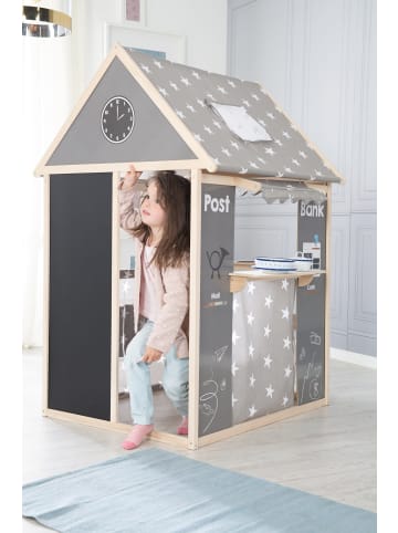 roba Spielhaus-Kombination mit Kaufladen, Theater, Tafel & Post-/Bank-/Kioskschalter