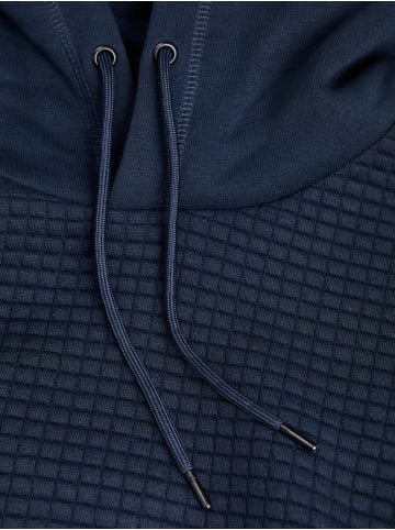 Jack & Jones Struktur Hoodie Kapuzen Pullover JCOBLACK in Navy