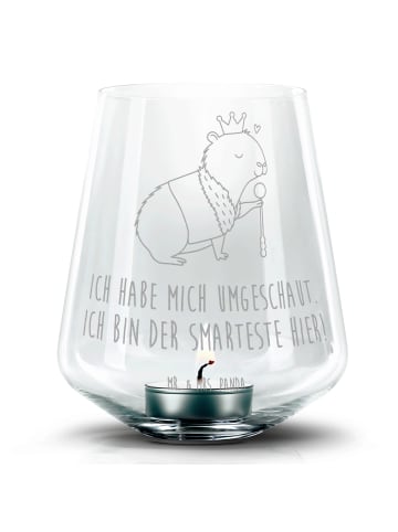 Mr. & Mrs. Panda gravur glas Capybara König mit Spruch in Transparent