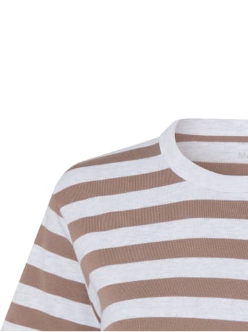 Marie Lund Shirt in taupe hellgrau - 0001