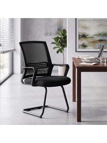 HOMCOM Bürostuhl-58,5 x 57,5 x 93 cm-Schwarz