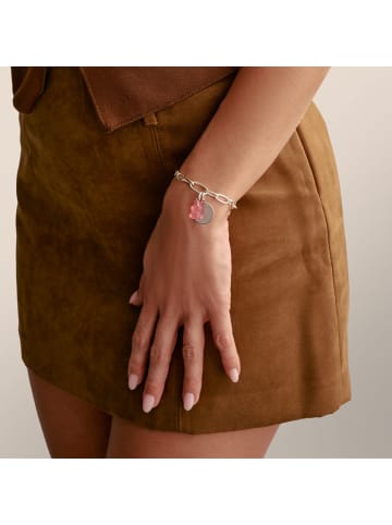 Thomas Sabo Charm-Goldbären-Anhänger In Pink Connect in silber, pink