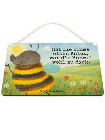 Mr. & Mrs. Panda Deko Schild Hummel flauschig Design mit Spruch in Weiß