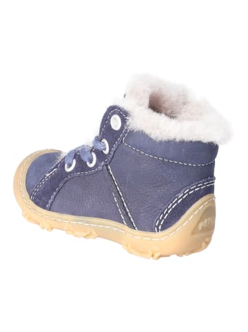 PEPINO Lauflern Schnürstiefel Warmfutter Barfußschuh in blau