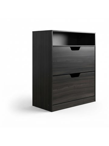 relaxdays Schuhschrank in Grau - (B)60 x (H)102 x (T)24 cm
