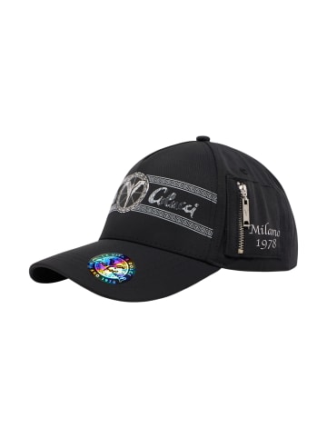 Carlo Colucci Baseball Cap Dienstl in Schwarz