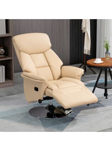 HOMCOM Relaxsessel-80L x 78B x 109H cm-Beige
