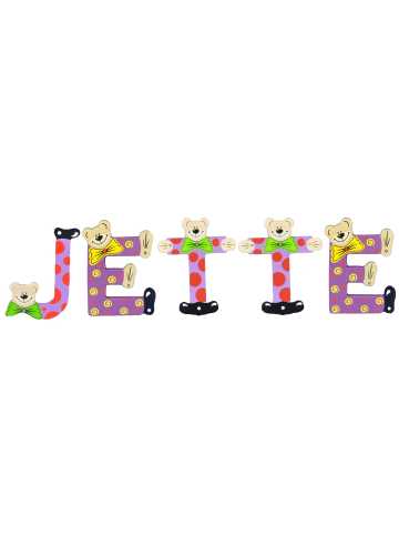 Playshoes Deko-Buchstaben "JETTE" in bunt