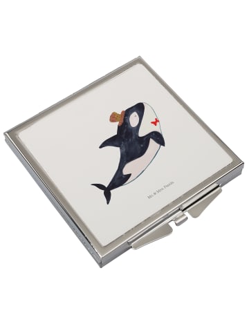 Mr. & Mrs. Panda Handtaschenspiegel quadratisch Orca Zylinder oh... in Weiß