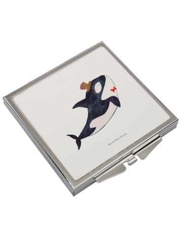 Mr. & Mrs. Panda Schminkspiegel Orca Zylinder ohne Spruch in Weiß