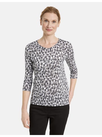 Gerry Weber T-Shirt 3/4 Arm in Reed/Navy Dots