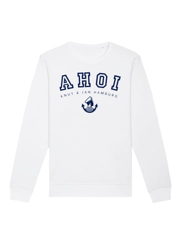 F4NT4STIC Unisex Sweatshirt Ahoi Knut & Jan Hamburg in weiß