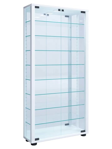 ebuy24 Vitrinenschrank LumoMaxi 9 Weiß 59 x 18 cm