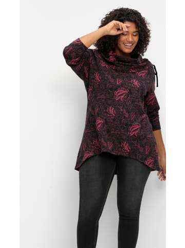 sheego by Joe Browns Sweatshirt in beere-gemustert