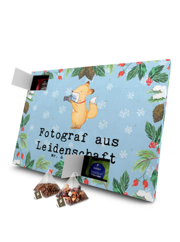 Mr. & Mrs. Panda Adventskalender Fotograf Leidenschaft mit Spruch in Eisblau