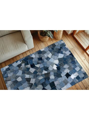 Kayoom Teppich Urban in blau - rechteckig
