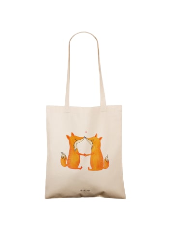 Mr. & Mrs. Panda tote bag Füchse Liebe ohne Spruch in Creme