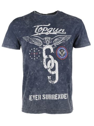 TOP GUN T-Shirt Flags TG20191063 in navy