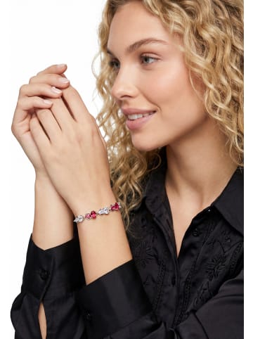 gaya Women Bracelet in Silver White Pink