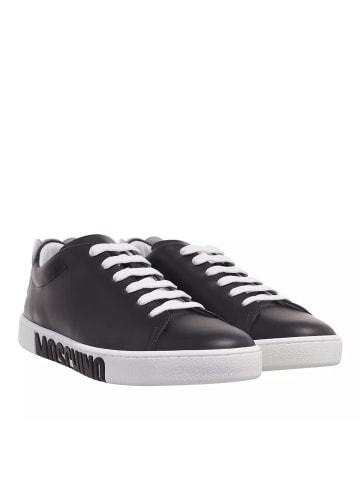 Moschino Sneakerd Logo Vitello Nero Bianco in black