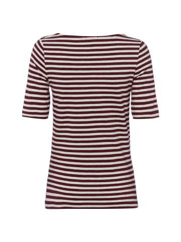 s.Oliver T-Shirt in aubergine weiß