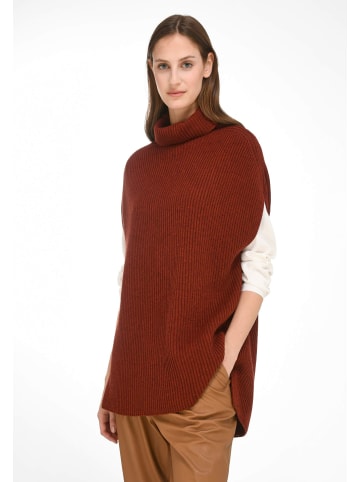 PETER HAHN Strickkurzarmpullover new wool in terra-melange