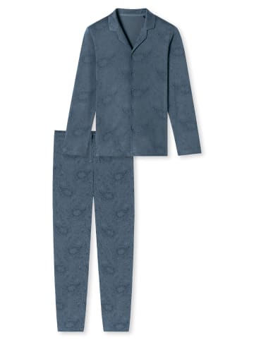 Schiesser Pyjama Fine Interlock in Blau